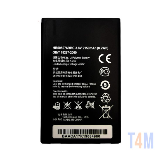 Bateria Huawei Ascend G700/G710/A199 HB505076RBC 3.8V 2150mAh